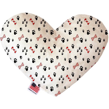 MIRAGE PET PRODUCTS Sweet Paws Canvas Heart Dog Toy 8 in. 1274-CTYHT8